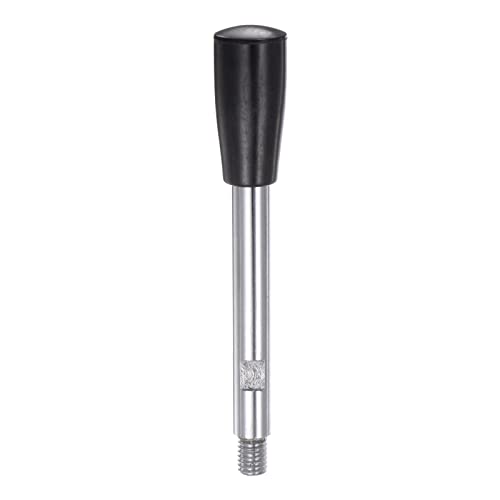 HARFINGTON Clamping Handles M8 Thread 116mm (4.6") Length Chrome Plated Revolving Crank Handle Grip Handwheel Screw Stem for Lathe Machine - color: Black, size: M8 x 116mm