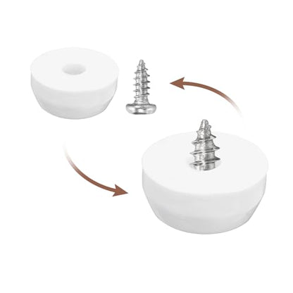 uxcell 8Pcs Rubber Bumper Feet, 0.24" H X0.43 W Round Pads with Stainless Steel Washer and Screws for Furniture, Appliances, Electronics - size: 0.24" H x0.43" W
