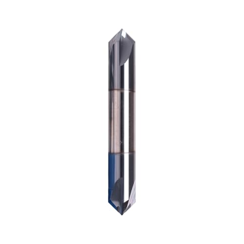 NZ 3/8" 4-Flute Double-Ended Chamfer Mill, CNC Milling Bits AlTiN-Coated Solid Carbide 90° V-Groove for Alloy Steel, Hardened Steel & Stainless Steel | 1-Pack
