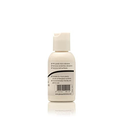Glass Polish 1.7oz (50ml) Plastic & Acrylic Cutting Compound with Micro Abrasives for Professional Polishing - GP14011