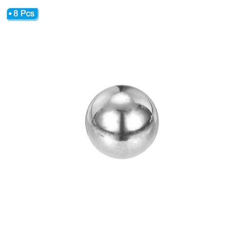 PATIKIL M5x15mm Ball Nuts Knob, 8 Pcs Female Thread 304 Stainless Steel Round Blind Hole Screw Cap Cover for Lighting Machinery DIY Decoration, Silver - size: M5x15mm