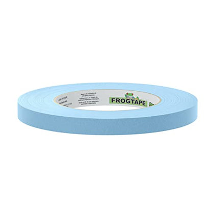 FrogTape 250 Light Blue Moderate Temperature Performance Grade Masking Tape, Medium-High Adhesion, 12mm x 55m, 12 Rolls per Pack - size: 12mm x 55m, 12 rolls per pack