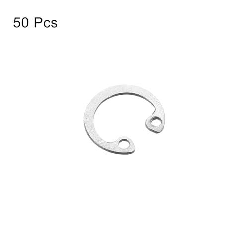 uxcell 50Pcs 13mm Internal Retaining Ring Circlip, 304 Stainless Steel Internal Circlip Snap Rings C-Clips for Grooved Shafts Studs, Silver Tone - size: 13mm