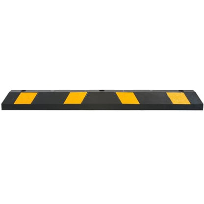 Guardian Parking Stop, 4 Foot Long Flexible Rubber Curb, Highly Visible Accessory with Mounting Holes for Job Sites and Garages, Black/Yellow - size: 4 Foot
