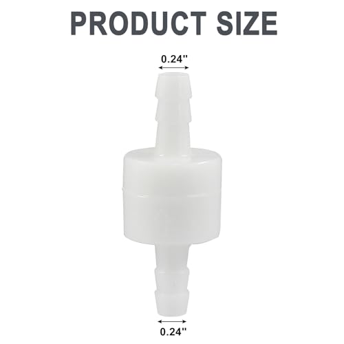 Litoexpe 2 Pcs 1/4" One Way Inline Check Valve - size: 1/4 Inch
