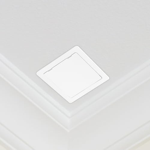Suteck Plastic Access Panel for Drywall Ceiling 10 x 10 Inch Reinforced Plumbing Wall Access Doors Removable Hinged White - size: 10 x 10 inch