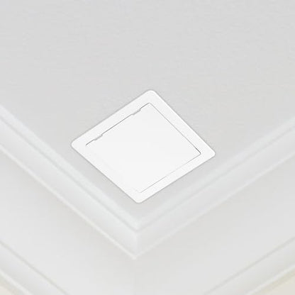 Suteck Plastic Access Panel for Drywall Ceiling 10 x 10 Inch Reinforced Plumbing Wall Access Doors Removable Hinged White - size: 10 x 10 inch