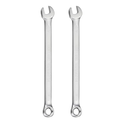 HARFINGTON 2Pcs Metric Combination Wrench 7mm Open End & 15-Degree Offset - size: 7mm