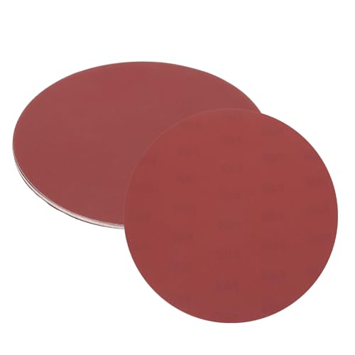 uxcell 12pcs 10-Inch PSA Sanding Discs, 400 Grits Aluminum Oxide Self Adhesive Stick Back Sandpapers, No-Hole Round Wet/Dry Sander Papers, Sand Auto Car Paint, Wood, Metal - size: 400 Grits