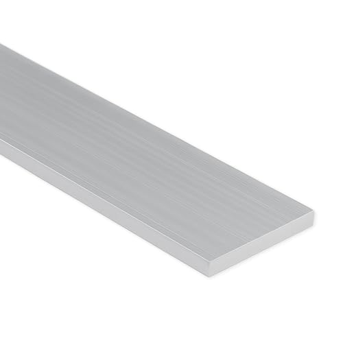 6 FT Mill Finish Aluminum Flat Bar – 1/2" x 1/8" Thickness – 6063 T6 Alloy | Strong, Lightweight, Corrosion-Resistant Bar Stock for Brackets, Supports, Fabrication, DIY & Repairs