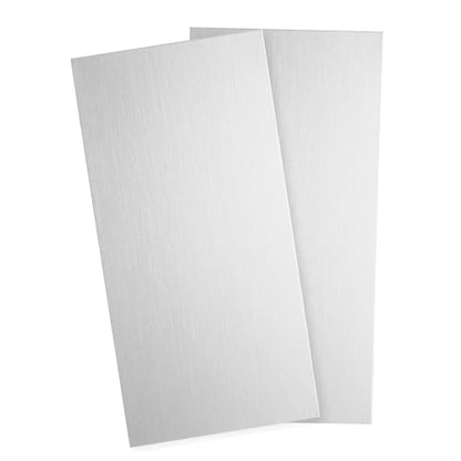 uxcell 2Pcs 304 Stainless Steel Sheet Plate, 4" x 2", 20 Gauge (0.8mm) Thickness, Stainless Steel Plate with Gloves for Crafting, Modelers, Jewelry, Repairs, Electrical Repairs (Silver) - size: 100 x 50 x 0.8mm