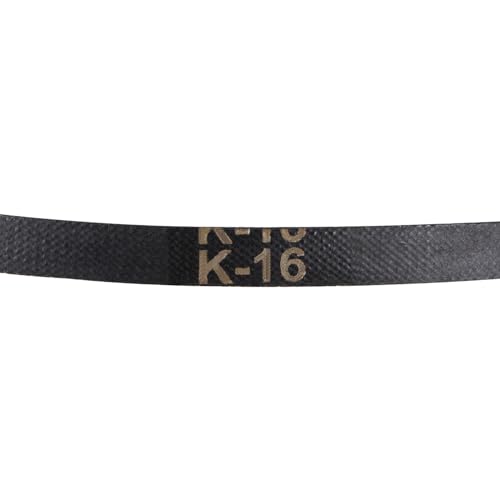 uxcell K-16 V Belt Machine Transmission Rubber, Black Replacement Drive Belt 16 inch Pitch Girth 8mm Width 6mm Height JIS Standard - size: 16"