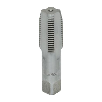 HFS(R) 1/2" NPT Pipe Tap – Carbon Steel Pipe Threading Tool for Industrial, Plumbing & Auto Repair, Professional DIY Thread Cutting - size: 1/2"