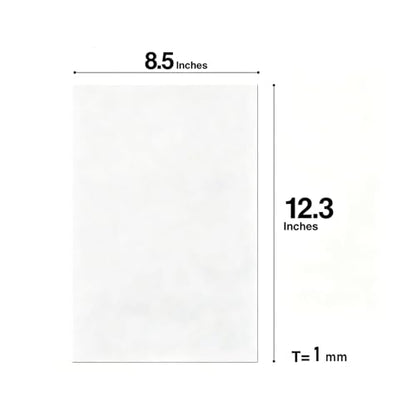 2 Pack, White Metal Sheets with Adhesive-8.5” x 12.3”, Ferrous Sheet for Magnets Receptive, 40 Mil Magnetic Miniatures Organization – Fits Standard US Really Useful Box - size: 8.5"X12.3"-2 Pcs, White