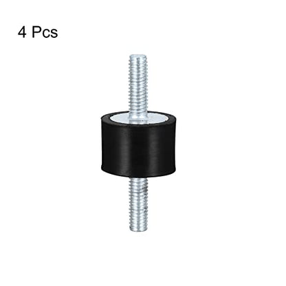 uxcell Rubber Mounts 4pcs M5x15mm Male Vibration Isolator Shock Absorber D15mmxH10mm - size: M5x15x15x10mm