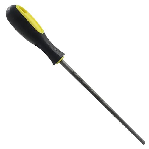 8 Inch Round File, Carbon Steel Rat Tail Metal File Tool - size: 8 inch