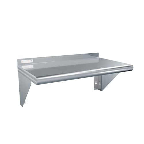 STABLEINK NSF Stainless Steel Wall Shelf 14x24 Inches, Commercial Kitchen - size: 14"x24"