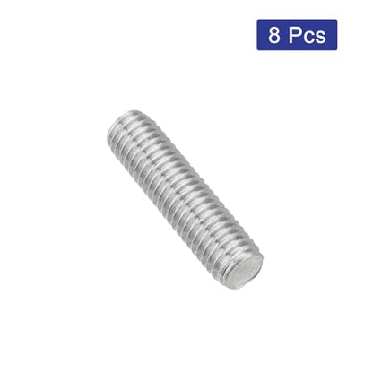 uxcell 8Pcs Fully Threaded Rod, M8 x 30mm 304 Stainless Steel Right Hand Thread Bar Studs M8-1.25 Thread Pitch for Furniture Machinery Assembly - size: M8 x 30mm