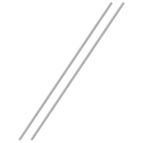 M2.5-0.45 Fully Threaded Rod 250mm Length Coarse Thread 2Pcs - size: M2.5-0.45 250mm