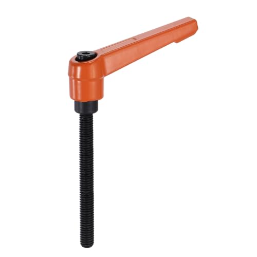 uxcell Clamping Lever Handles for Lathe, M6x60mm Male Thread Orange - size: M6x60mm