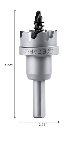 EZARC Carbide Hole Saw Heavy Duty, Hole Cutter for Stainless Steel, Sheet Metal 1-1/4" 32mm - size: 1-1/4" | 32mm, style: Single Pack