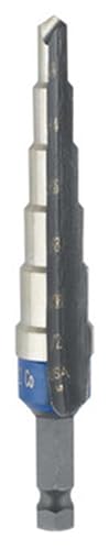 IRWIN 10232CB Unibit 1/16-Inch 6-Steps Cobalt Alloy Steel Step Drill Bit - size: #2 (3/16-1/2"), style: Cobalt