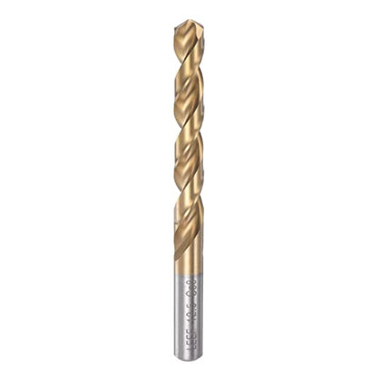 HARFINGTON Twist Drill Bit 12.5mm Titanium Coated (HSS-E) M42 High Speed Steel 8% Cobalt Straight Shank for Stainless Steel Aluminum Alloy Metal - size: 12.5mm