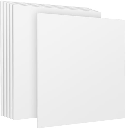 6 Pack 10 x 10 Inch HDPE Sheets, 1/4 Inch White UHMW Sheet Plastic Polyethylene Board, Ultra High Molecular Weight Sheets for Office, Home, Industrial Environment