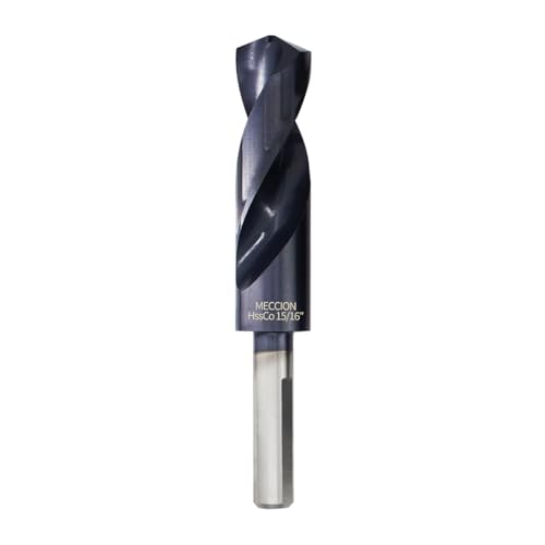 Meccion M35 Cobalt Drill Bits 15/16 Inch TiAIN HSS Drill Bit for Metal - size: 15/16 in.