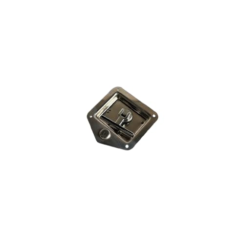 Tool Box Cabinet Latch Stainless Steel Three Point Folding T Handle Locking with (2) Connecting Rods 5/16 x 34L. Mounts to Flat Panel Surface. Installation Expertise is Required!