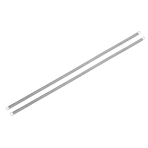 uxcell 2Pcs Extension Springs, 0.7x6x300mm/0.03x0.24x11.81in 304 Stainless Steel Extended Compression Spring Steel Dual Hook Tension Springs for Machinery Construction Home Repairs - size: 0.7x6x300mm