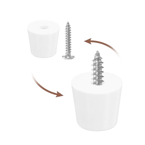uxcell 8Pcs Rubber Bumper Feet, 0.67" H x0.75 W Round Pads with Stainless Steel Washer and Screws for Furniture, Appliances, Electronics - size: 0.67" H x0.75" W