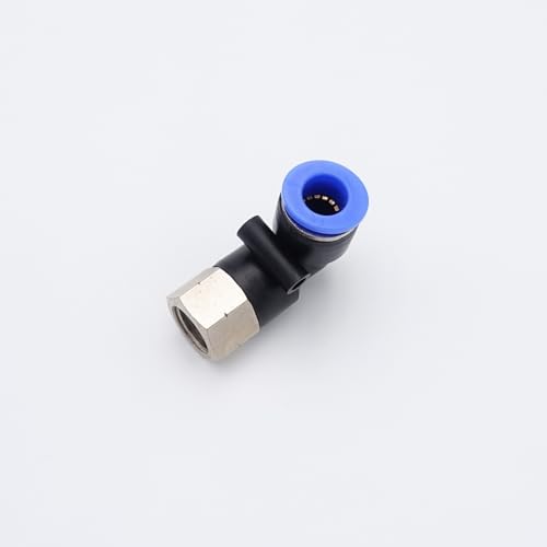 Push to Connect Fitting 3/8" Tube OD x 1/4" FMNPT, Female Elbow - size: 1/4" FMNPT - 3/8" OD