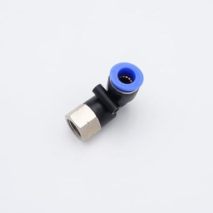 Push to Connect Fitting 3/8" Tube OD x 1/4" FMNPT, Female Elbow - size: 1/4" FMNPT - 3/8" OD