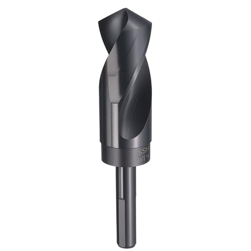 HARFINGTON 1-1/4" Drill Bit 1/2" Reduced Shank 3-Flat 4241 HSS 118° - size: 1-1/4" with 1/2" Shank
