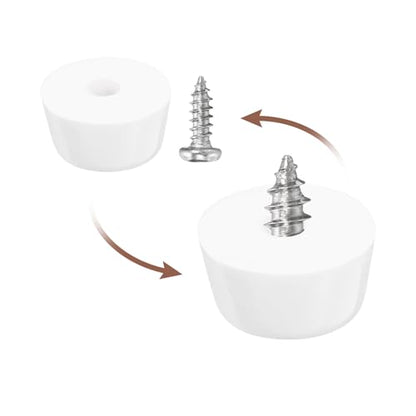uxcell 8Pcs Rubber Bumper Feet, 0.31" H x0.55 W Round Pads with Stainless Steel Washer and Screws for Furniture, Appliances, Electronics - size: 0.31" H x0.55" W