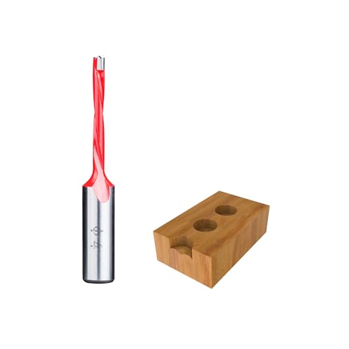 HUHAO 4mm Carbide Tipped Brad Point Boring Bit, Left Hand Dowel Drill Bits - size: 4mm Dia x 70mm Long x 10mm Shank L