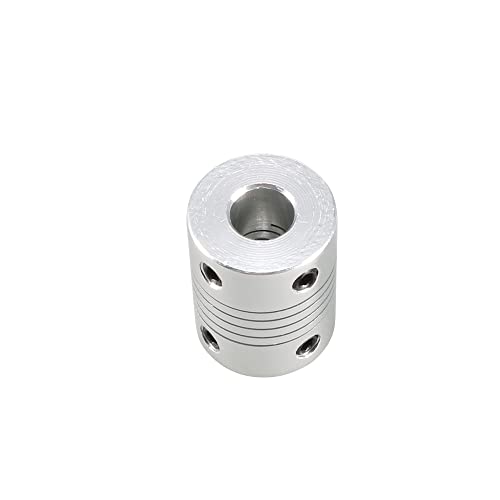 uxcell 6.35mm to 8mm Aluminum Alloy Shaft Coupling L25xD19 Silver 5pcs