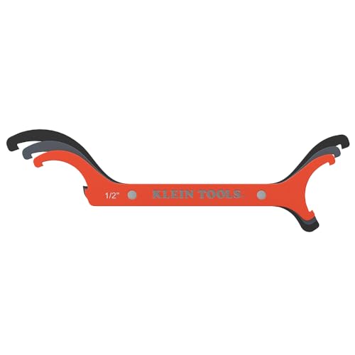 KLEIN TOOLS 50901R Conduit Locknut Wrench Set, Straight, 3-Piece - style: Flat