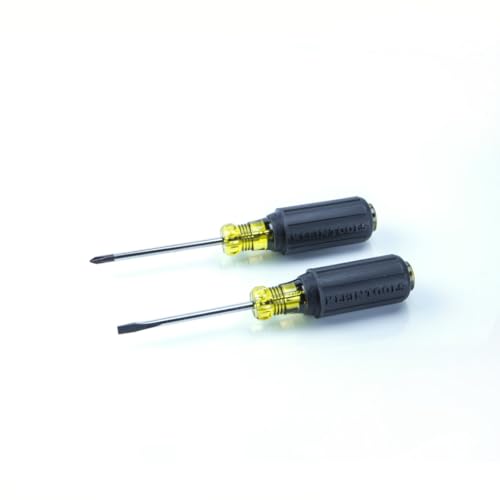 Klein Tools 85078 Screwdriver Set, Made in USA, All-Purpose Screwdriver Kit has 4 Phillips and 4 Flat Head Tips, Non-Slip Cushion Grip, 8-Piece - style: 8-Piece Set