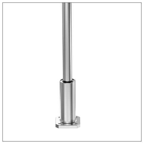 2PCS LMK6LUU Square Flange Linear Ball Bearings, 6mm Bore Dia, 12mm OD, 35mm Length with Double Side Rubber Seal for CNC,3D Printer - size: LMK6LUU Size 6x12x35mm
