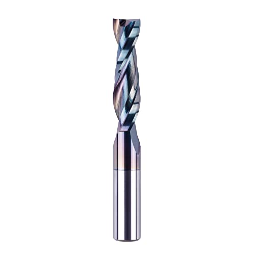 SpeTool Spiral Upcut Router Bit 1/2 Inch Shank with Extra Long Life Coating, Carbide CNC Router Bits End Mill for Wood Mortises Carving Engraving - size: 1/2" Dia - 2" CL -1/2" Shank, style: UP CUT