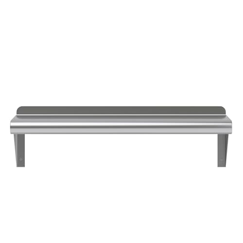 AmGood 8 in. Deep x 24 in. Wide Stainless Steel Wall Mount Shelf with Backsplash - Laundry, Coffee Station & Garage Storage | NSF 18-Gauge 430, Holds 165 lbs | Bullnose Edge, Brackets Included - size: 8 in. x 24 in.