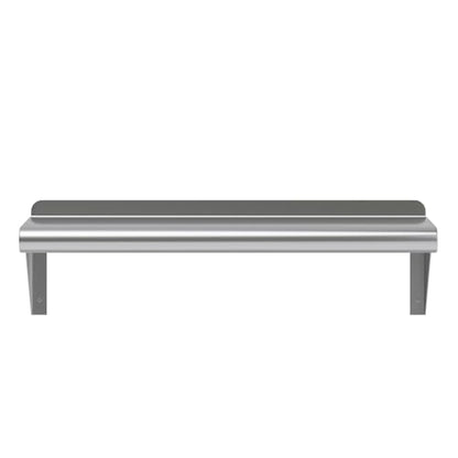 AmGood 8 in. Deep x 24 in. Wide Stainless Steel Wall Mount Shelf with Backsplash - Laundry, Coffee Station & Garage Storage | NSF 18-Gauge 430, Holds 165 lbs | Bullnose Edge, Brackets Included - size: 8 in. x 24 in.