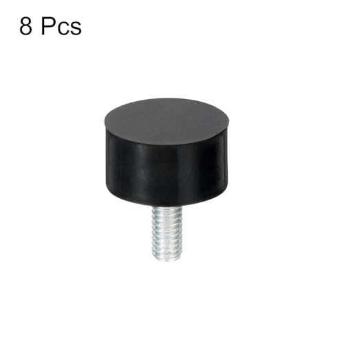 uxcell M4 Thread Rubber Mounts, Vibration Isolators, Cylindrical Shock Absorber with Studs 15 x 8mm 8pcs - size: M4x15x8mm