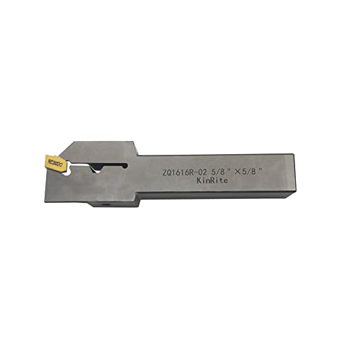 1/2" 3/8" 5/8" 3/4" Indexable Lathe Grooving Parting Holder with 10 Pieces GTN- SP200 SP300 Heavy Duty Nickel Plated ZQ Right -Hand Cut Off Tool Carbide Inserts… (5/8" ZQ1616R02 Holder + SP200) - color: 5/8" ZQ1616R02 Holder + SP200
