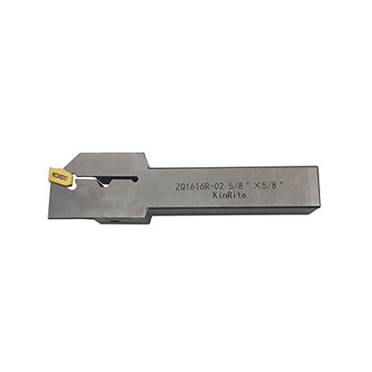 1/2" 3/8" 5/8" 3/4" Indexable Lathe Grooving Parting Holder with 10 Pieces GTN- SP200 SP300 Heavy Duty Nickel Plated ZQ Right -Hand Cut Off Tool Carbide Inserts… (5/8" ZQ1616R02 Holder + SP200) - color: 5/8" ZQ1616R02 Holder + SP200