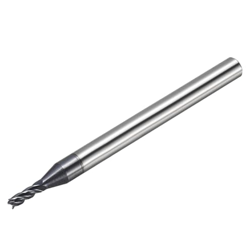 1.95mm Carbide End Mill, 5.85mm Cut L, 50mm L, 4mm Shank, Black - color: Black, size: 1.95mm Dia,5.85mm CL,50mm L,4mm Shank