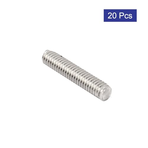 uxcell M4 x 20mm 304 Stainless Steel Fully Threaded Rod Bar Studs Fasteners 20 Pcs - size: M4 x 20mm