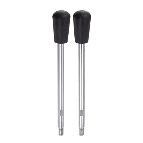 HARFINGTON 2pcs Clamping Handles M8 Thread 200mm (8") Length Chrome Plated Revolving Crank Handle Grip Handwheel Screw Stem for Lathe Machine - size: M8 x 200mm